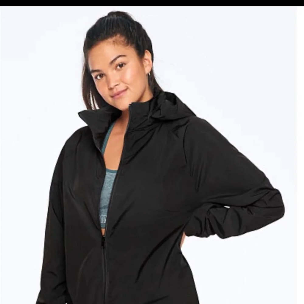PINK Mockneck Anorak L/XL NWT